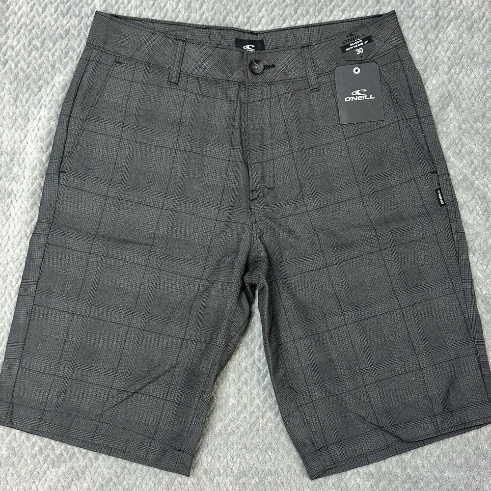 O'Neill Exec Shorts Mens 30 Relaxed Fit School Work Casual Plaid Below The Knee - Picture 2 of 12